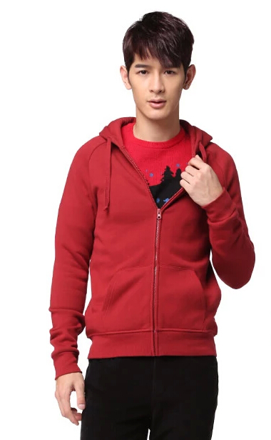 紅色時尚連帽衛(wèi)衣