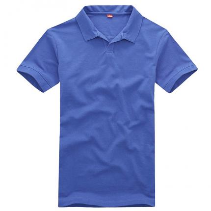 藍(lán)色POLO衫男款定做 提供刺繡LOGO絲印標(biāo)識