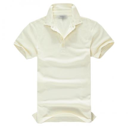 米白色男款t恤衫定做加工 免費(fèi)提供設(shè)計寄樣品