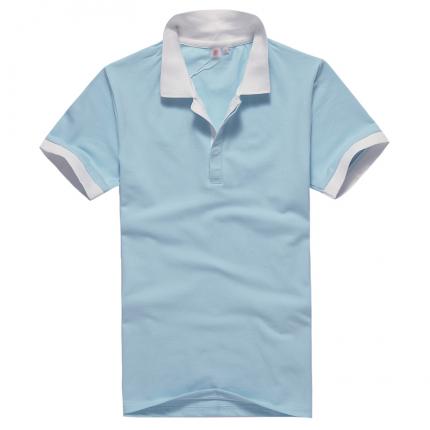 黑色個性雙領(lǐng)T恤衫