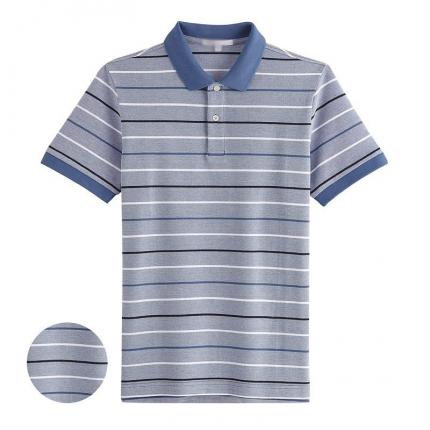 【定制】時(shí)尚條紋T恤衫訂做 男士純棉主流POLO衫