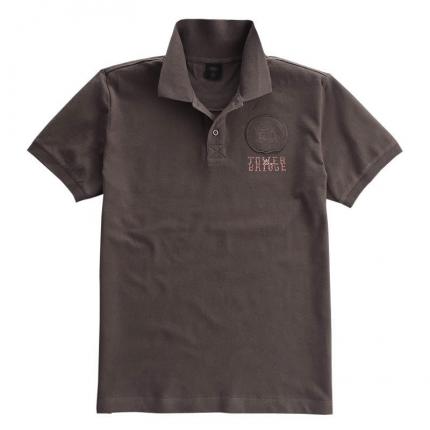 【定制】咖啡色商務(wù)POLO衫 精梭平紋料洗水處理