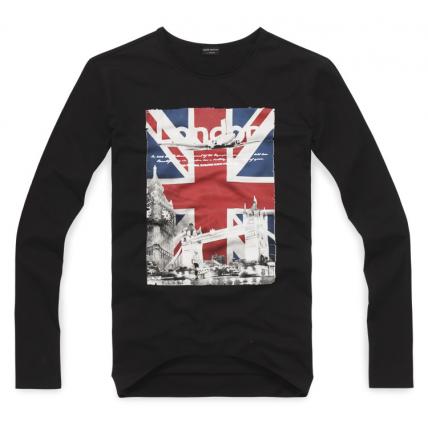 長(zhǎng)袖純棉男士印花T恤制作