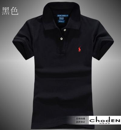 【定制】黑色翻領(lǐng)短袖POLO衫，時(shí)尚款式制作